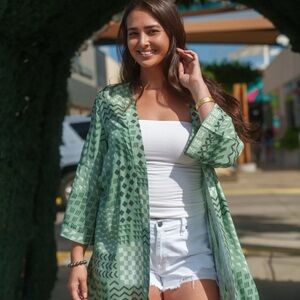Women’s Green Kimono